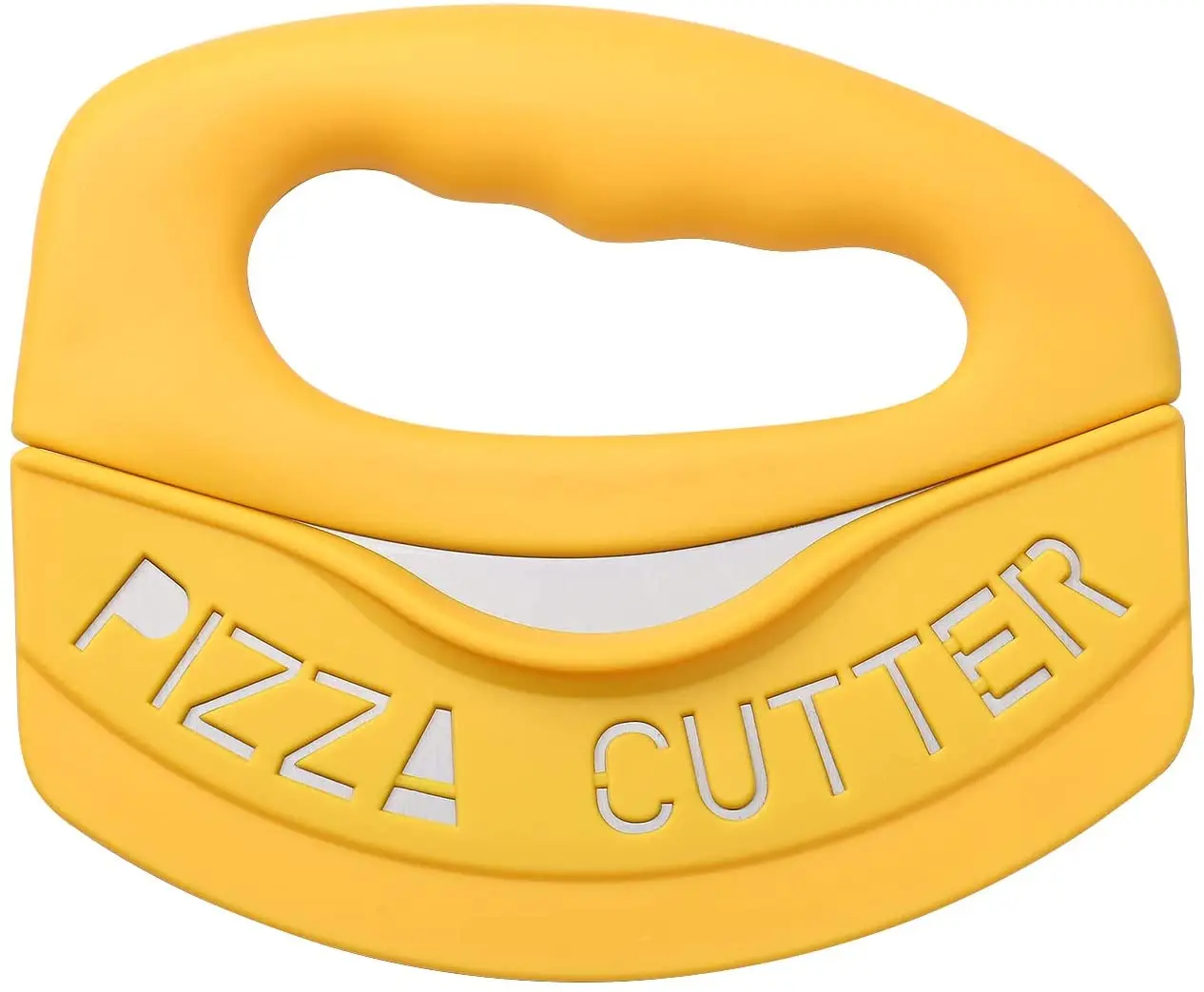 Multi Functional Mezzaluna Pizza Cutter With Protective Cover