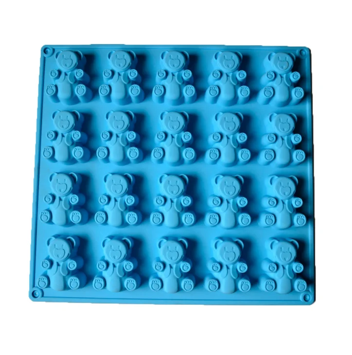 New 20 Cavity Large Gummy Bear Mold For Candy Chocolate Jelly