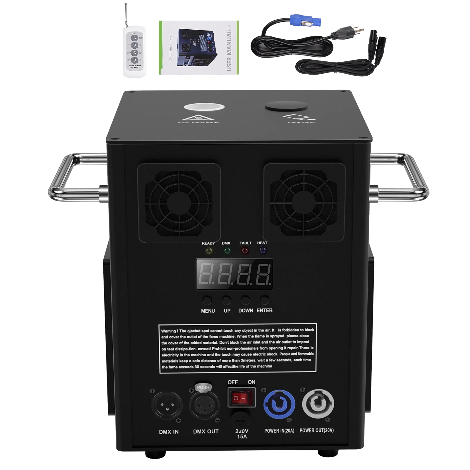 U`King 600w Wireless Cold Spark Machine Stage Effect Equipment Fountain DJ Party Disco Fireworks Pyro