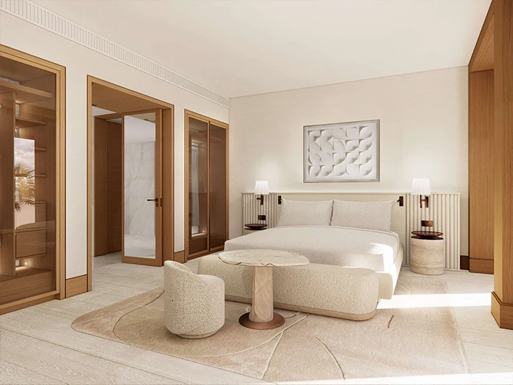 Hyatt Place Hotel Bedroom Furniture Set Independent 3 Star Hotels Furnishing Made of Plywood