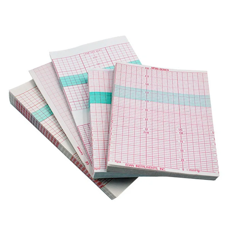 Factory Supply Fetal Monitor Paper 152*90mm 150 Sheet z Fold Hospital Medical Recording Paper