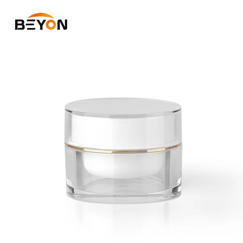 30g 50g  Cosmetic Packaging Plastic Jar with Screen Printing Screw Cap Acrylic Jar