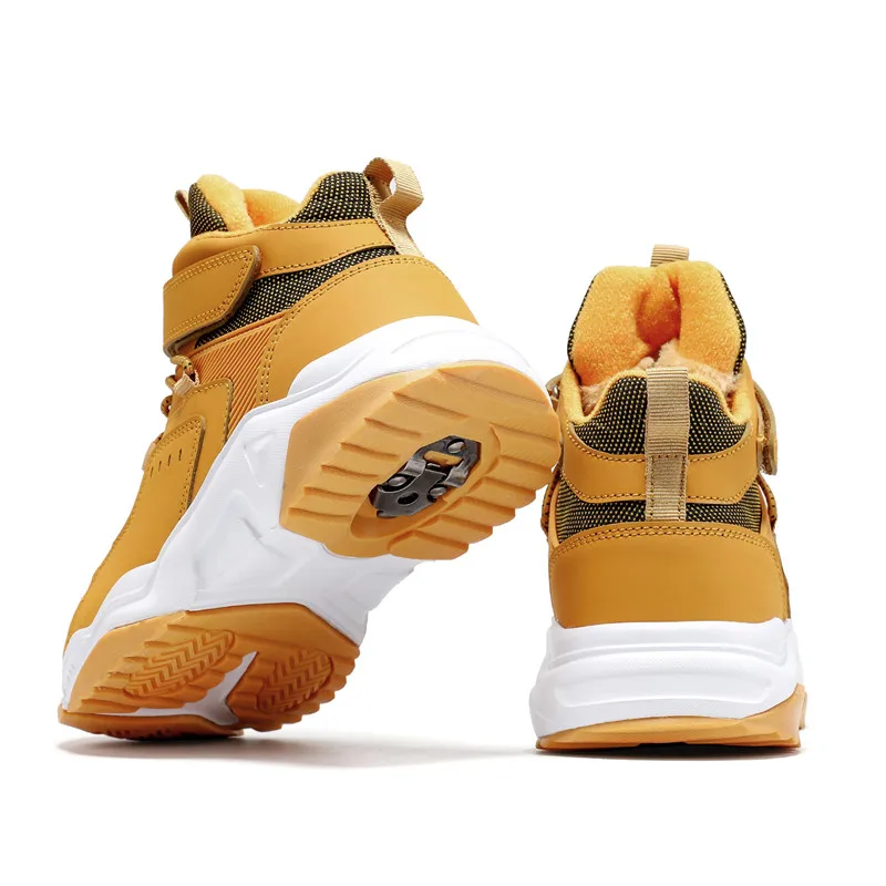 
High Quality Stylish High Ankle Non Slip Children Casual Shoes Outdoor Sport Warm Kids Sneakers 