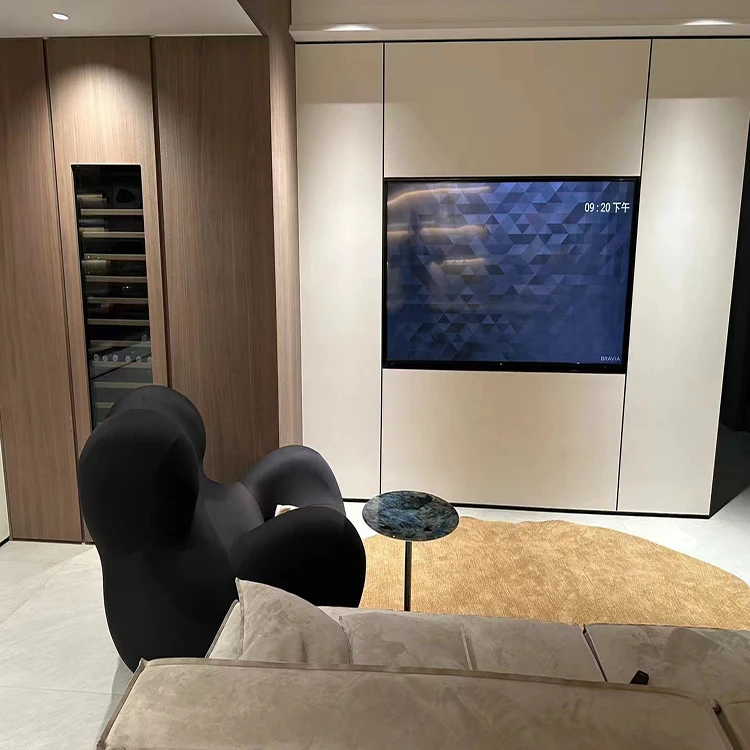 Modern Luxury Living Room Bookshelf Display Stand Wooden Fashion Design Storage Cabinet for Home Dining or Office Furniture