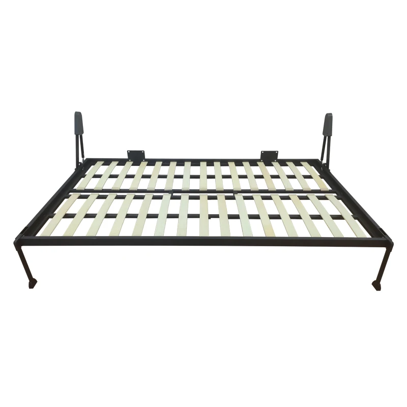 New design home office furniture automatic feet murphy bed frame folding bed wall invisible wall bed mechanism with cabinet