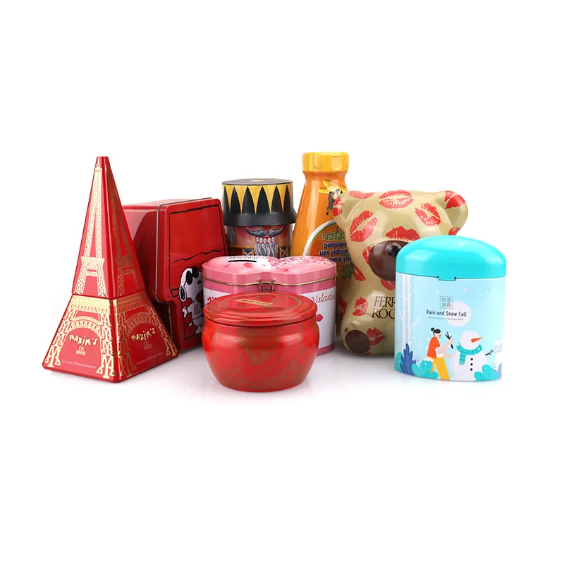 Hot Selling Creative Christmas Exquisite Packaged Case Tin Metal Gift Tin Box For Candy