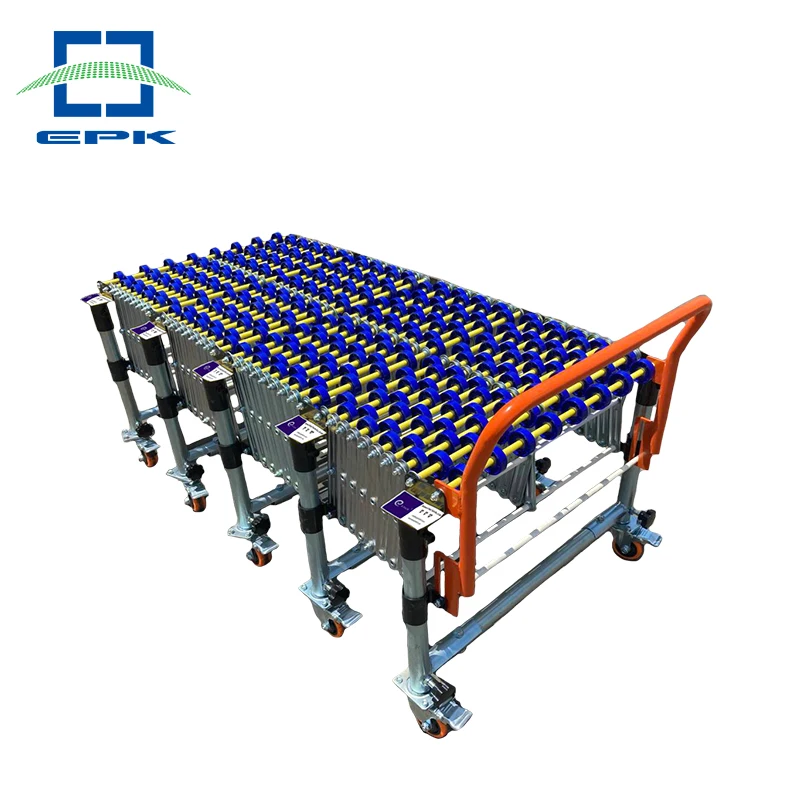 Adjustable pvc rollers flexible gravity skate wheel roller conveyor