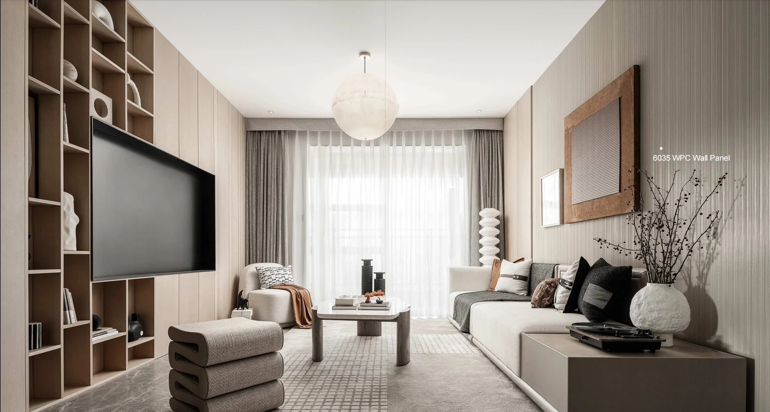 Cloth Patter Series WPC Wall Panel Nontoxic Waterproof New Material for Decoration