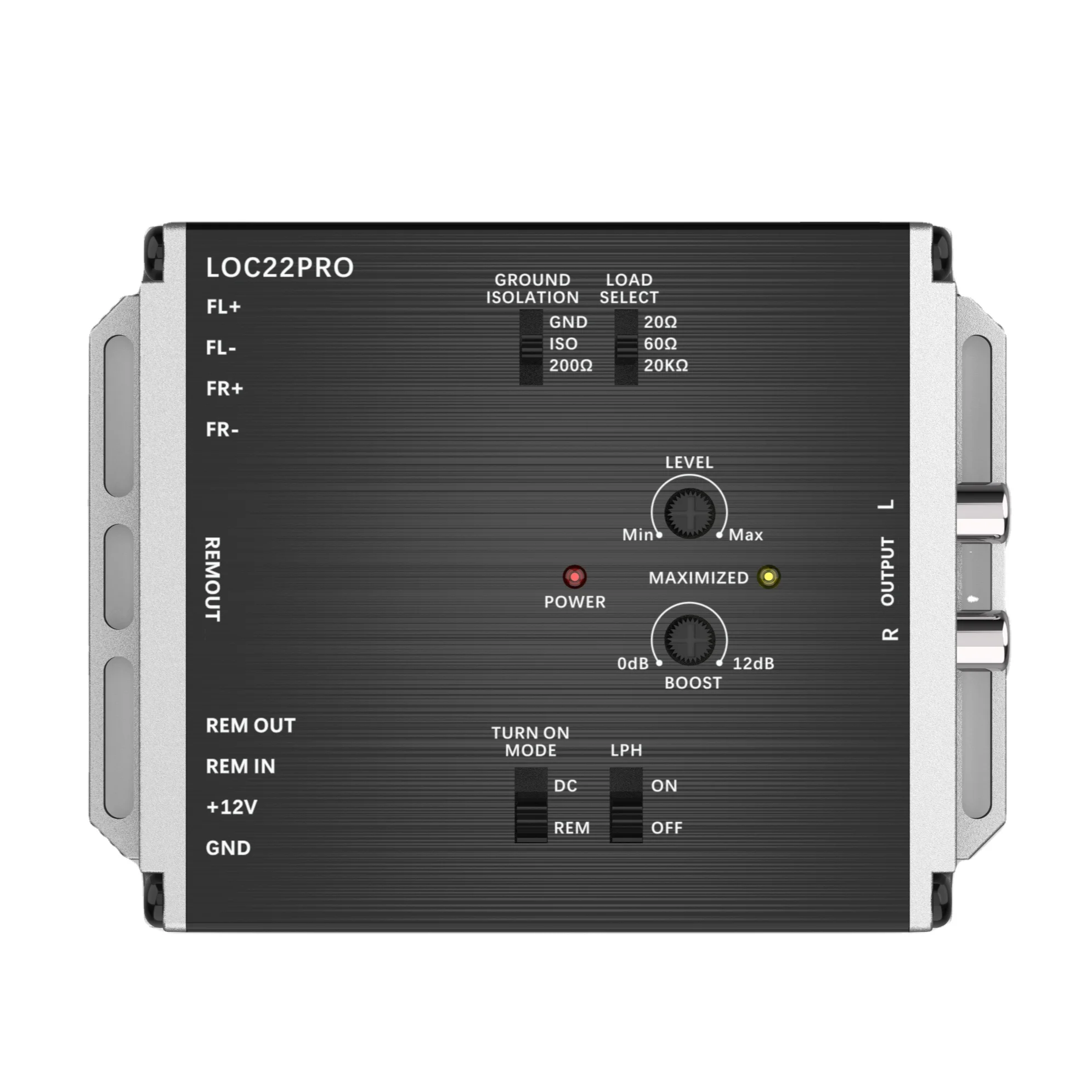 Edge LOC22-PRO  Premium Line Output Converters two channels of active speaker level inputs (up to 40V input handling)