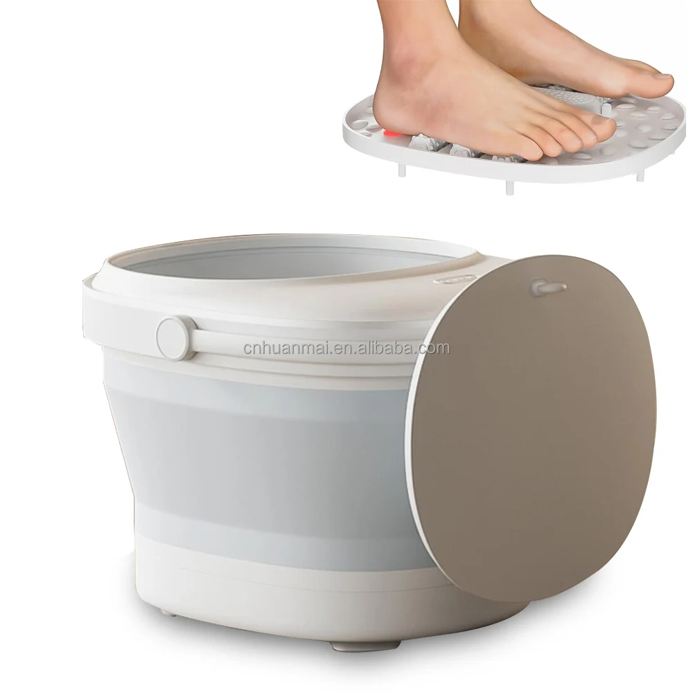 Foldable Foot Spa Bath with Bubbles, Red Light & Digital Temperature Control