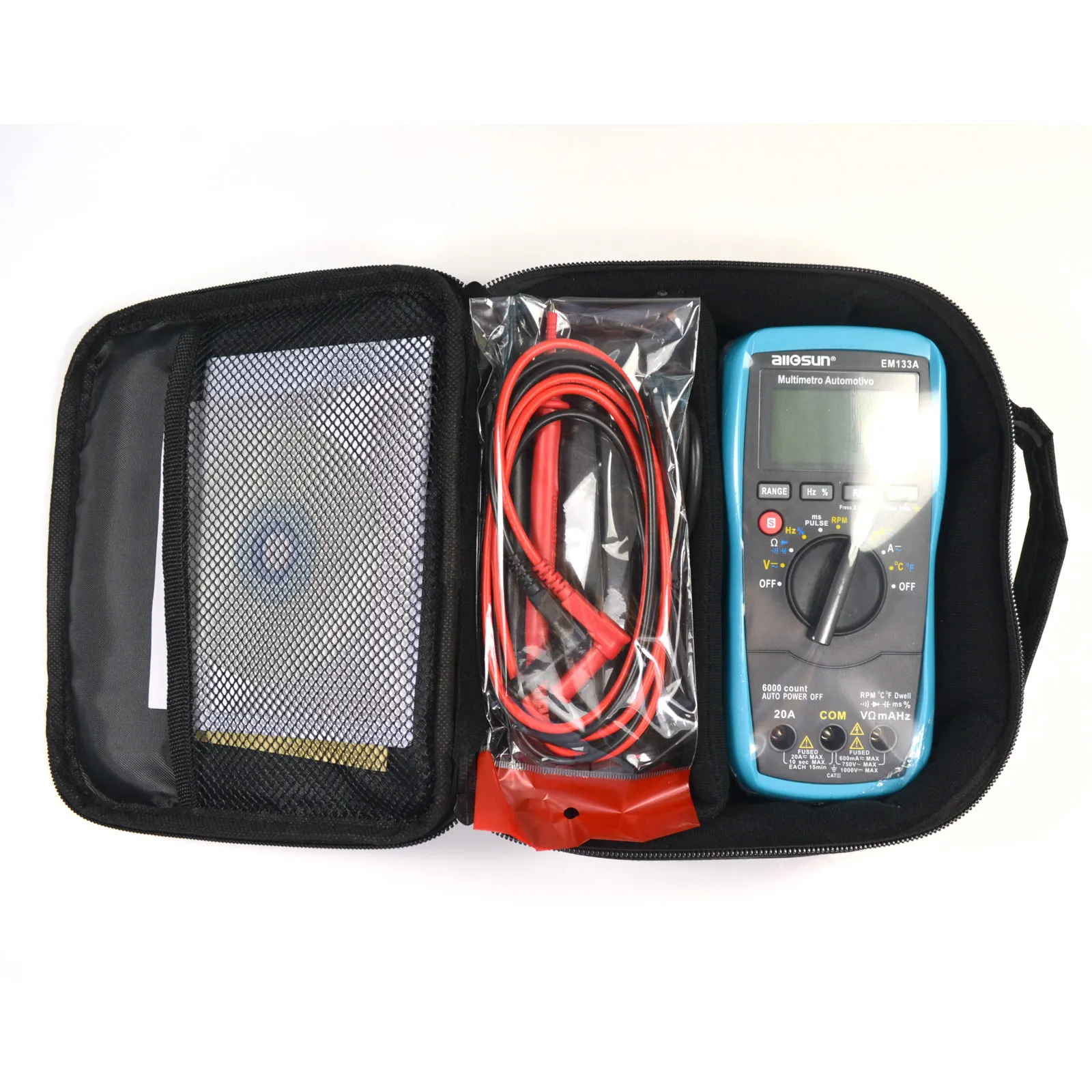 Allsun EM133A Digital Automotive Multimeter Autorange ACA/DCA Max.20A Electrical Instruments