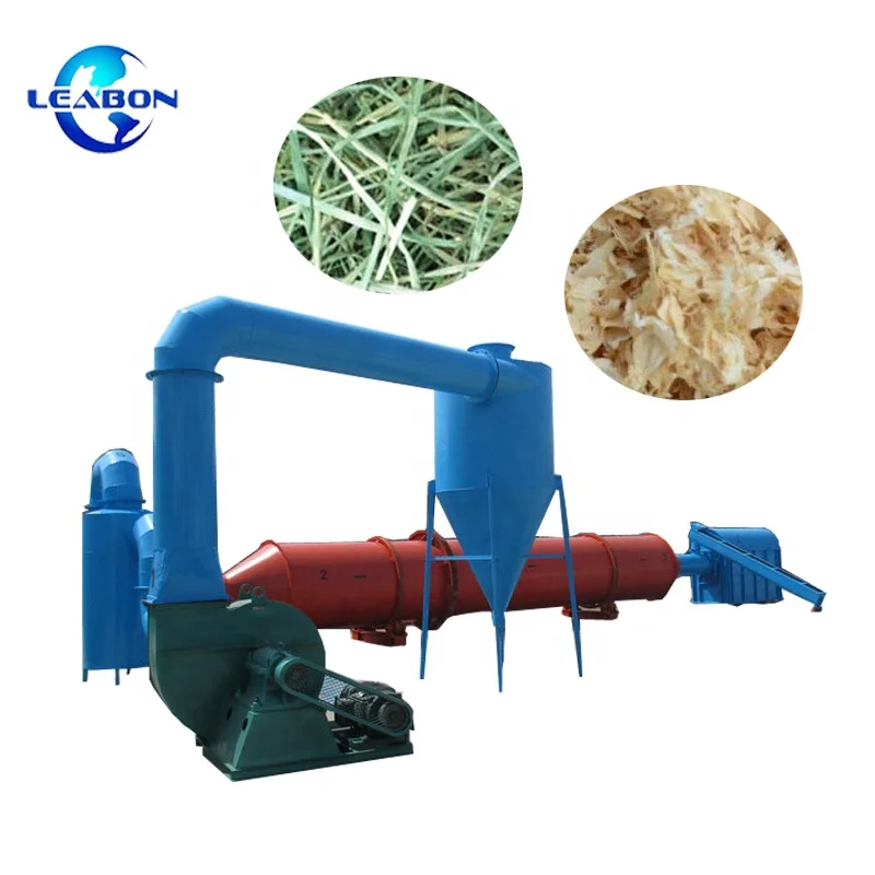 High Capacity Drying machine For Wood pellet Making Sawdust Chips Airflow Rotary Dryer For Sale