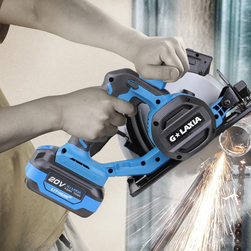 20V Cordless 6.5-Inch Circular Saw With 2PC 165mm Disc Saw Blades Electric Woodworking Tools,4000mAh Li-ion Circular Saw NEWONE