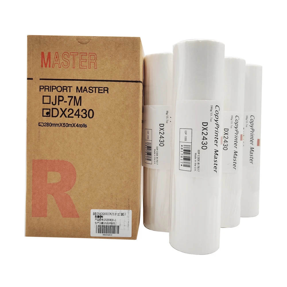 Совместимый с Ricoh DX2430 Master Roll B4 для Ricoh DX2430 для Gestetner CP6201 цифровой дубликатор