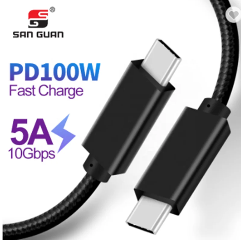Кабель Pd 100 Вт Usb 3 1 Gen2 Type C на с поддержкой 4K Аудио Видео 10 Гбит/с скорость передачи для Macbook