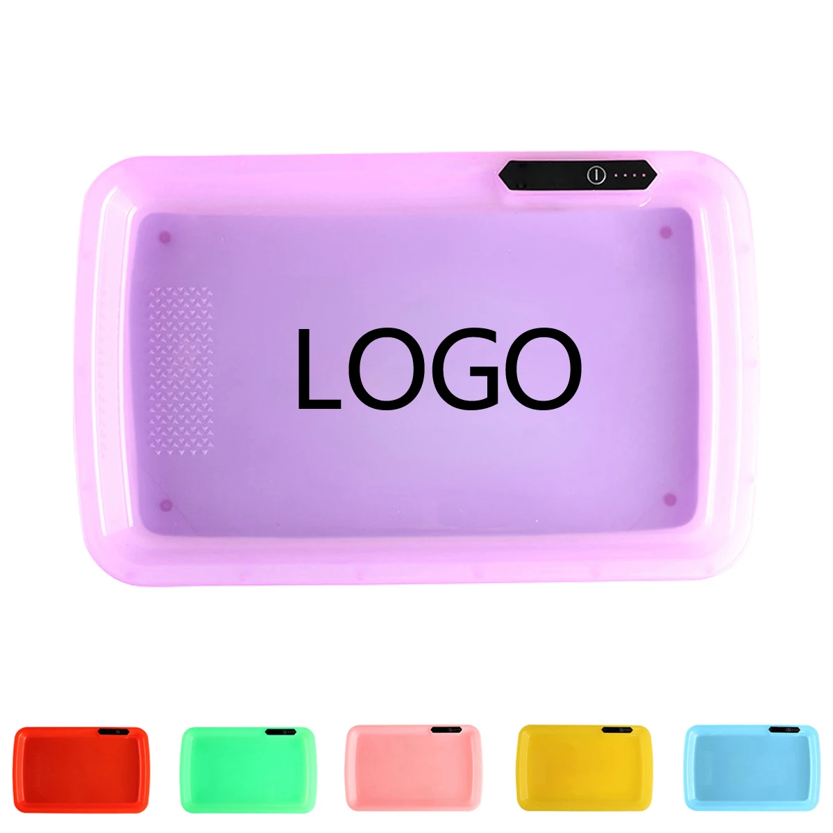 Led Illuminate Rolling Light Up Glow Serving Tray For Party Bar Multiple Use