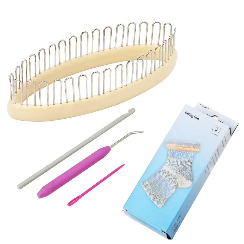1 Set Weaving Socks Knitting Loom Steel Extenders Hook Kit for sock Scarf Hat Weaver Needle Sewing Knitting Tool Accessories