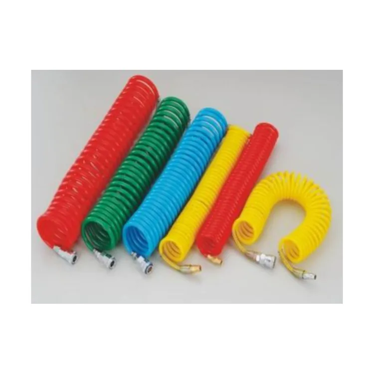 High Quality air brake coil hose High Pressure Pu Flexible Spring Spiral Truck Trailer Air Brake Coil Hose