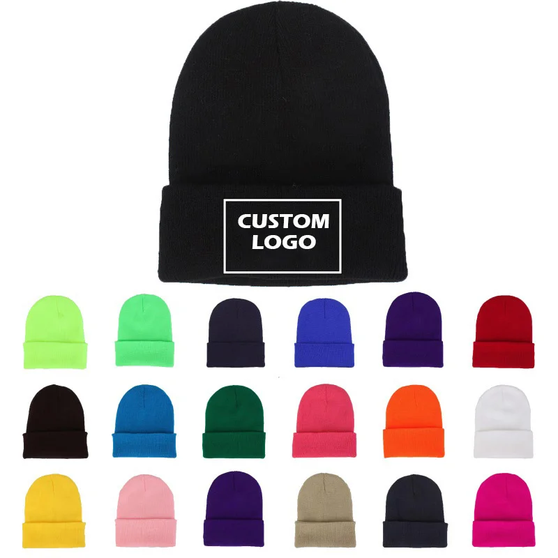 Yiwu Best Price Wholesale Design Custom Logo Winter high Quality Fashion Your Own Ski Knit winter Hat Beanie for Men