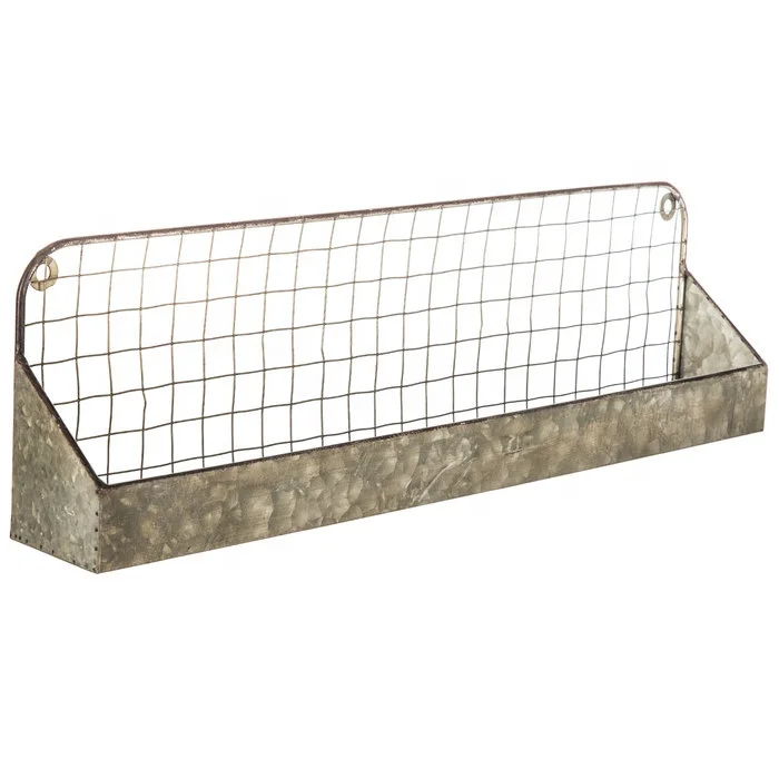 
Mesh Galvanized Metal Wall Shelf Wall rack 