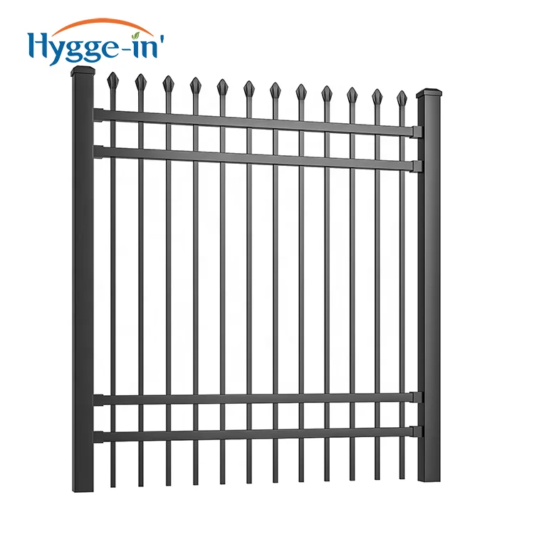 Outside Decorative Modern  Metal Picket Rails For Fence Panels System Aluminum Garden Fences