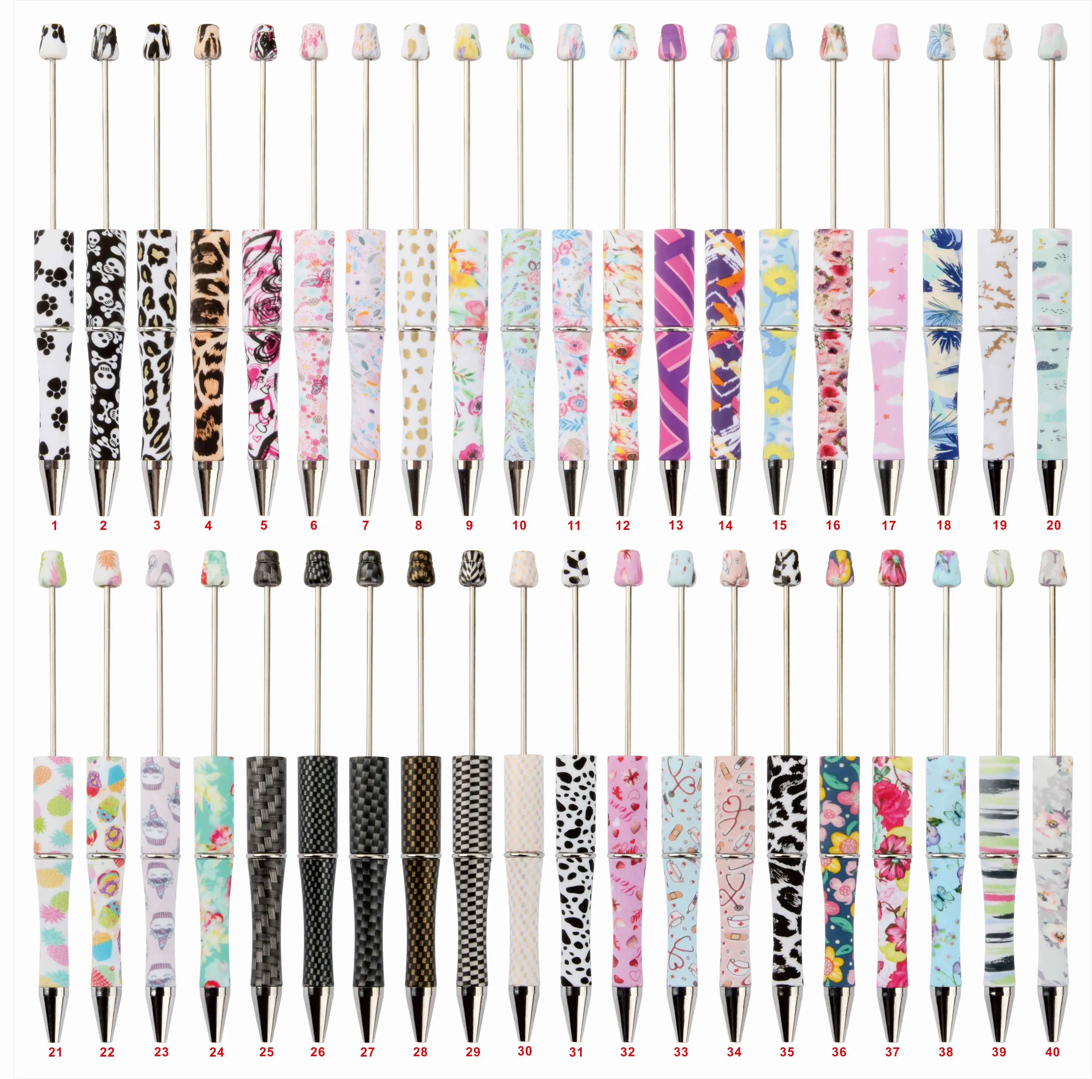 Surprise Price Plastic Diy Bead Pens Black Bead Pen Kit NO Beadable Pens Beads