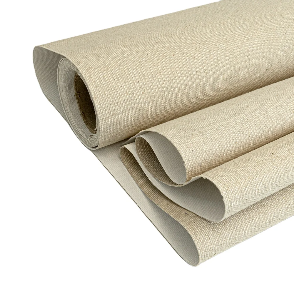 350g Linen Canvas Fabric Roll Triple Primed Artist 1.8m Width White Painting Canvas Roll For Oil Acrylic Paintings