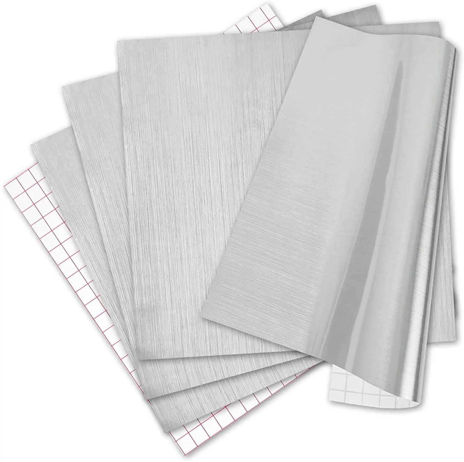 Brushed silver Advertising Stickers Metallic best sell self-adhesive vinyl rolls Outdoor Advertising Materials PVC Film  Roll