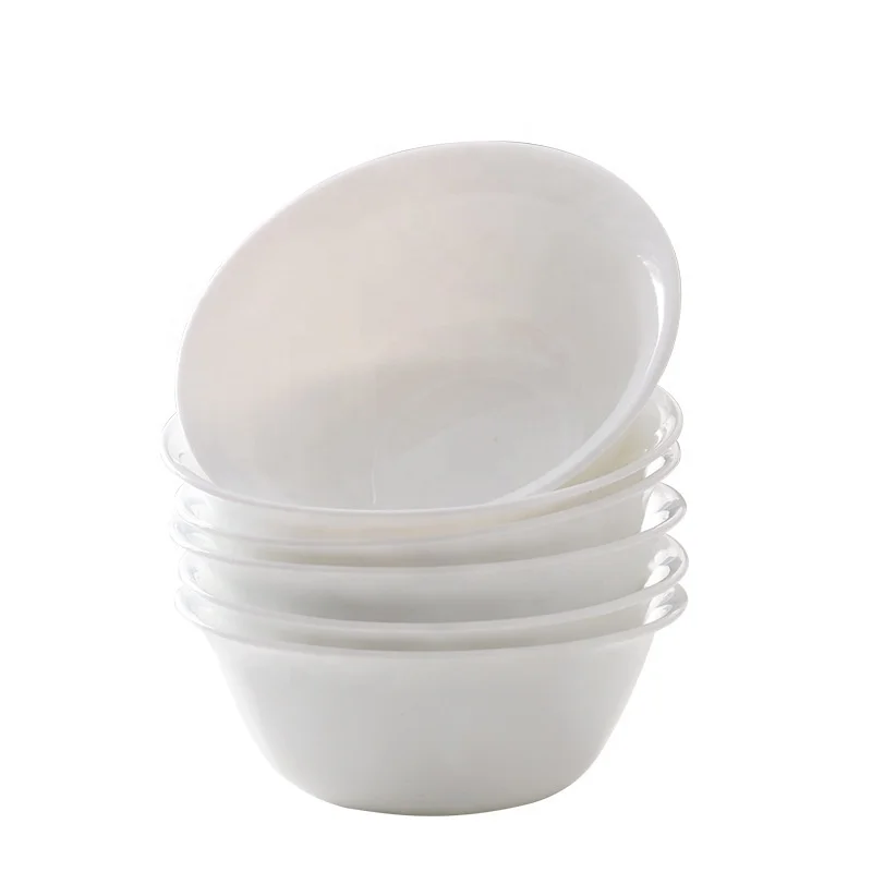 Factory cheap eco-friendly Microwave Safe round opal  glass bowls  dinnerware set