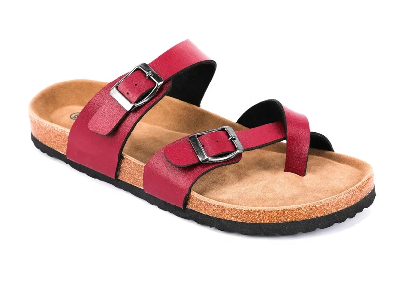 New Arrival Wholesale Good Quality Women Outdoor Slippers Casual Cross Strap Sandals with Soft foot-bed