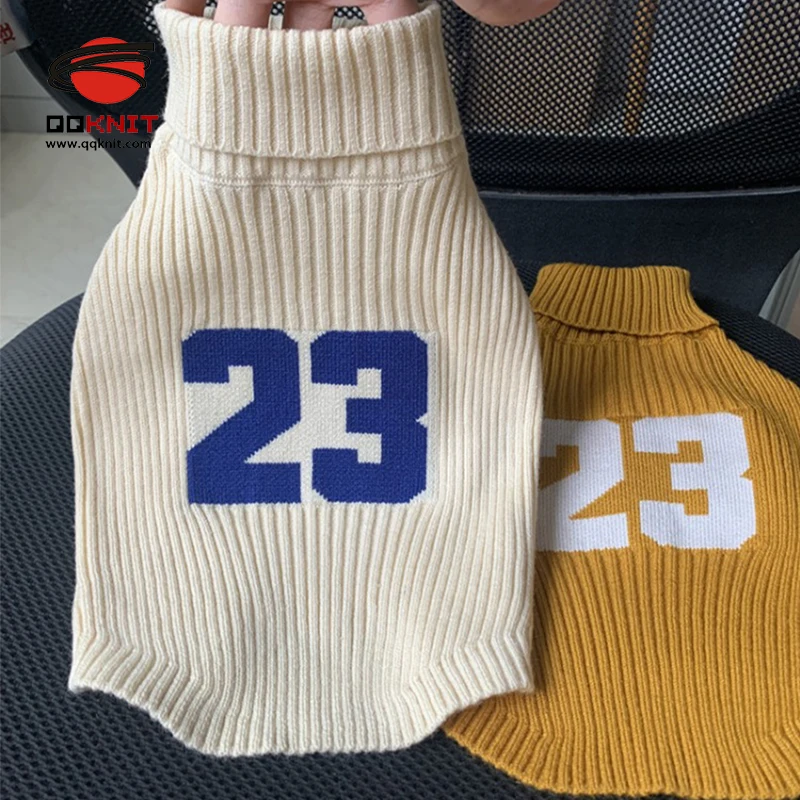 popular Thickened Comfortable Crochet Hand-Knit Pet cotton Sweater dog jumper high quality Sleeveless cardigans