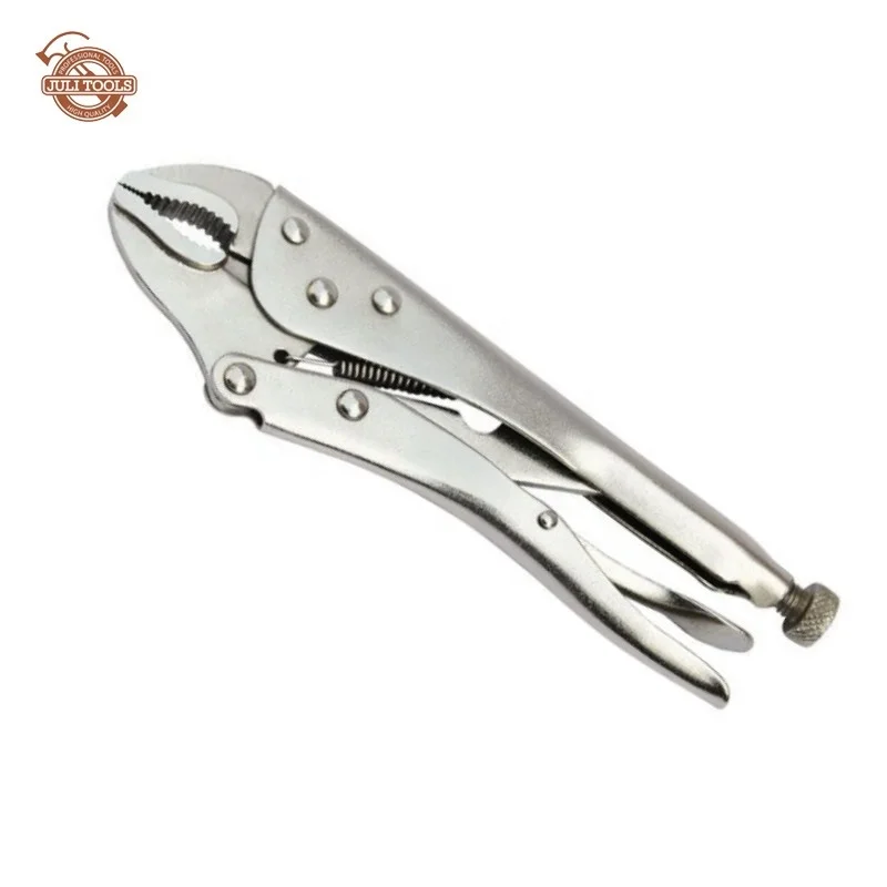 PVC Handle Nickel Plating Locking Pliers Lock Wrench Household  Tools