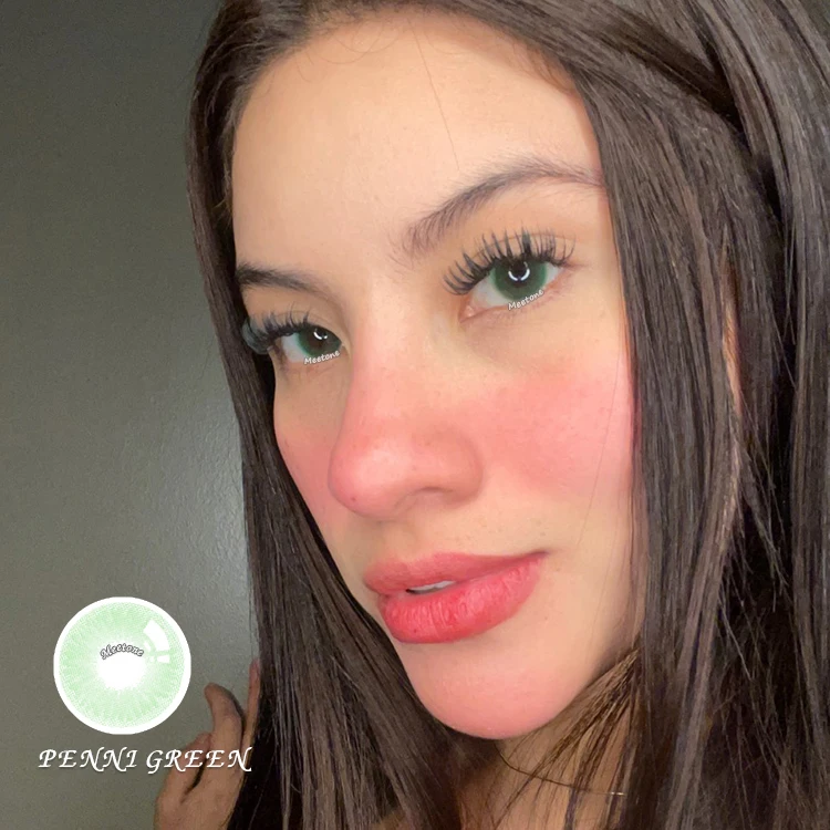 Private label Meetone Penni bright colors cosmetic pupilentes soft color contact lens
