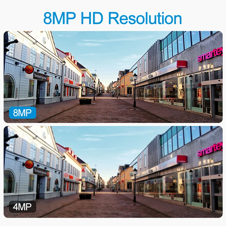 HIKVISON Color vu Acu sense Two Way Audio Light and Audible Warning 4MP 8MP 4K Turret Eyeball Security Camera