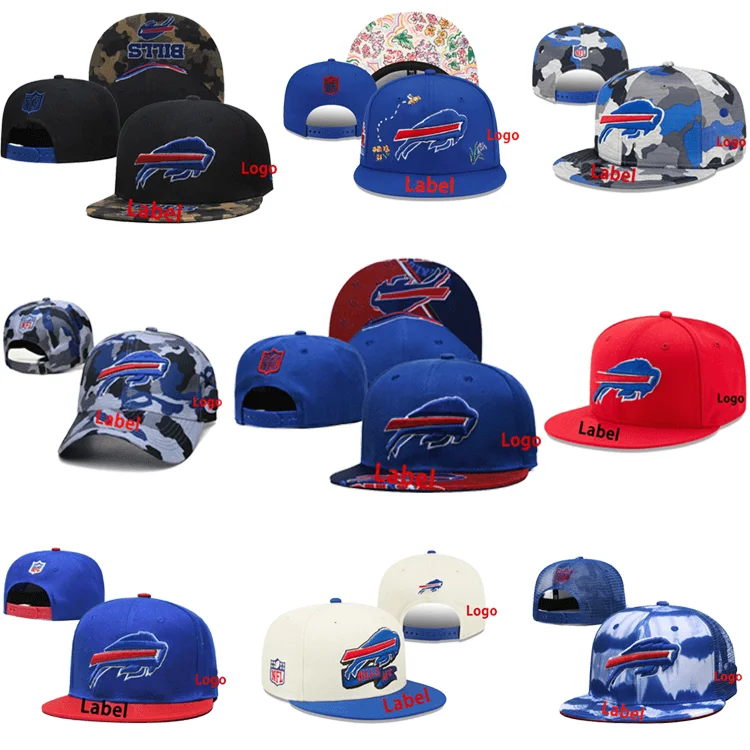 2023 Hot Sale Sports Sunshade Hat Rugby Team Logo Bills Embroidered NFL Snapback CAPS