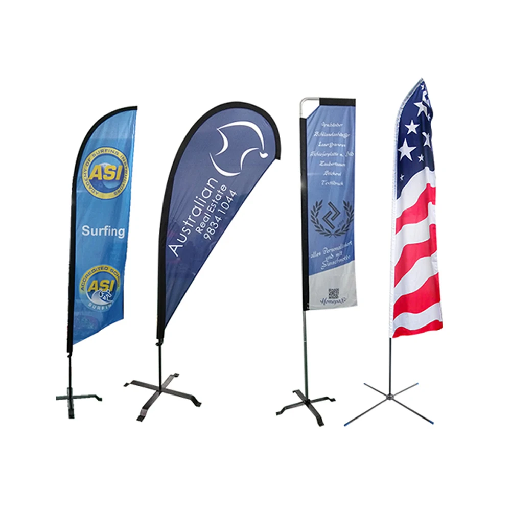 Outdoor Feather Flag Promotional flag and Banners Custom Advertising Beach Flags Teardrop Banner