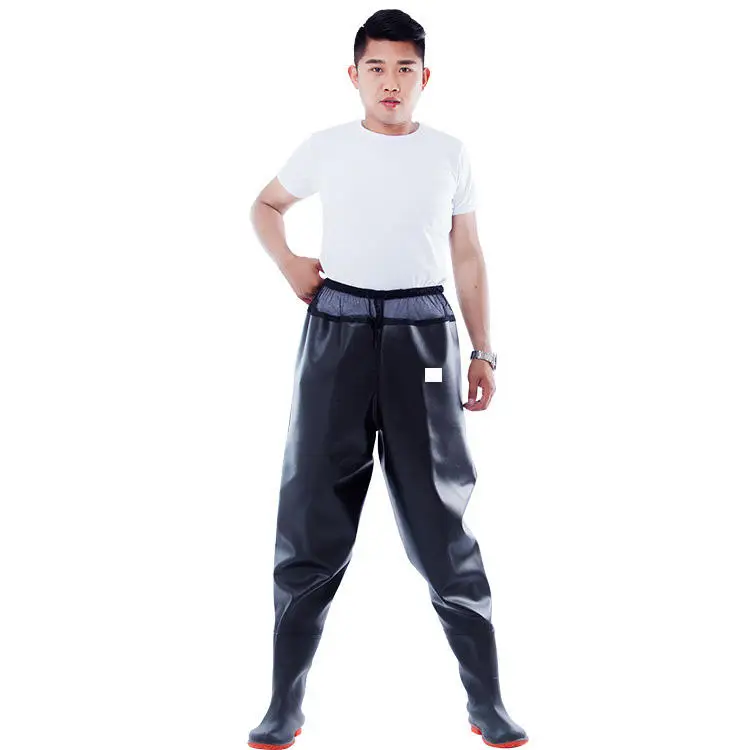TX634 Wholesale Outdoor Cycling Pants Rainproof Waterproof PVC Motorcycle Cycling Pants Fishing Pants Single-Person Rainwear
