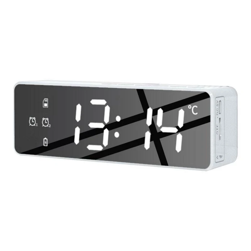 High Quality B119 Big Size Display Smart Wireless Speaker Bedside Alarm Clock Stereo Subwoofer Speaker Led Digital Clock