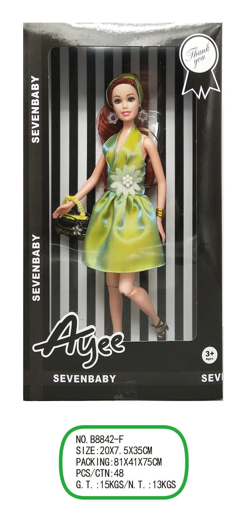 Fashionable 12.5 Inch Beauty Girl Doll Toy With 3d Real Eye Empty Body Doll Set For Girls Gift Toy Doll