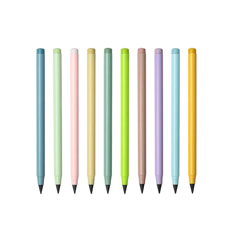 2023 new plastic clip forever tip nib pencil With Eraser student gift No Need Sharpened Eternal Pencil