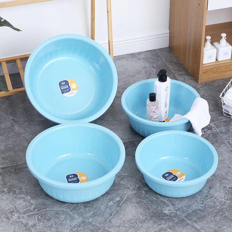 China Manufacturer Price Simple Portable Shape Plastic Washroom Hand Washing Face Basin Bathroom