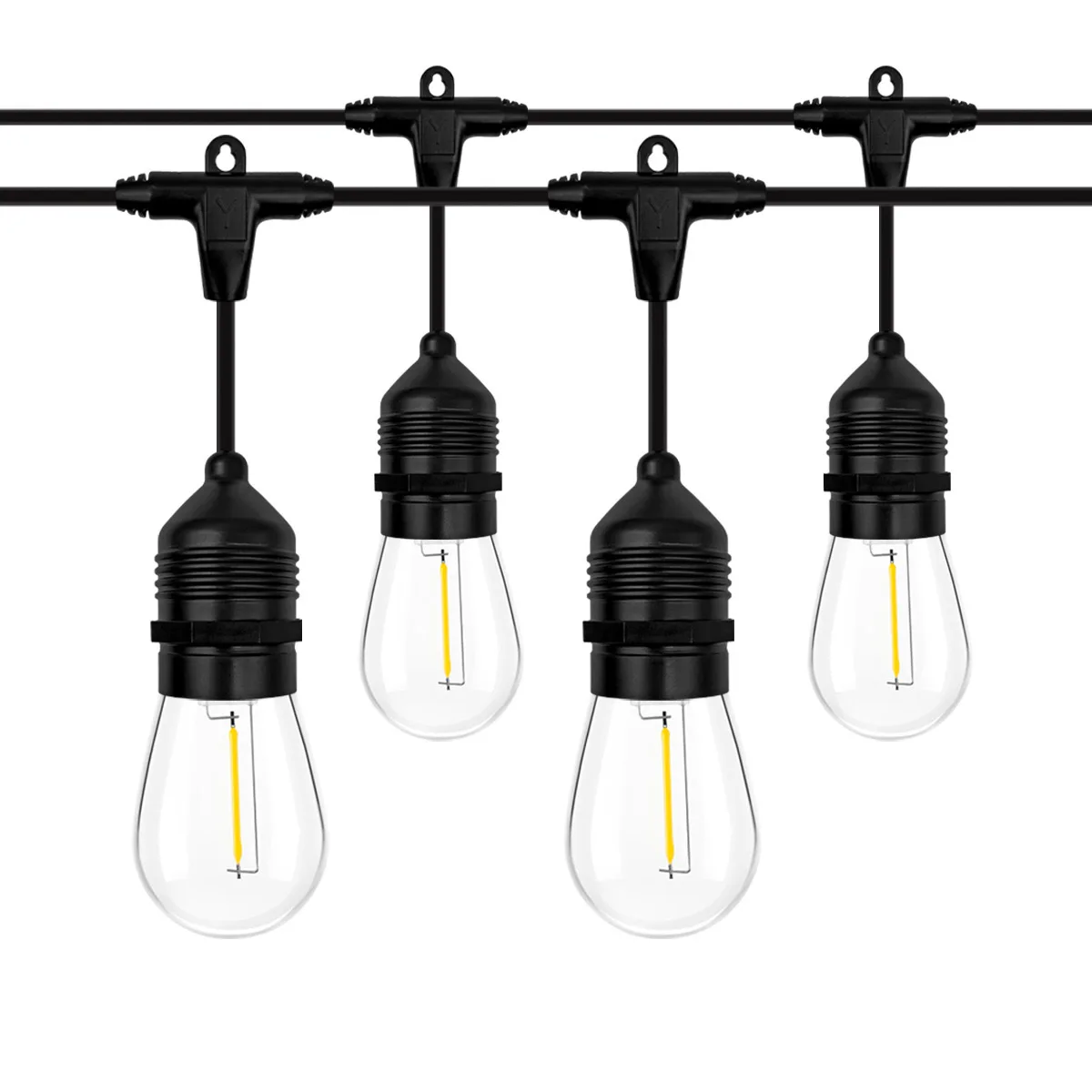 Wholesale Shatterproof 1W Edison Bulb Replaceable E26 E27 S14 String Lights Outdoor Waterproof Christmas Tree Hanging Lights