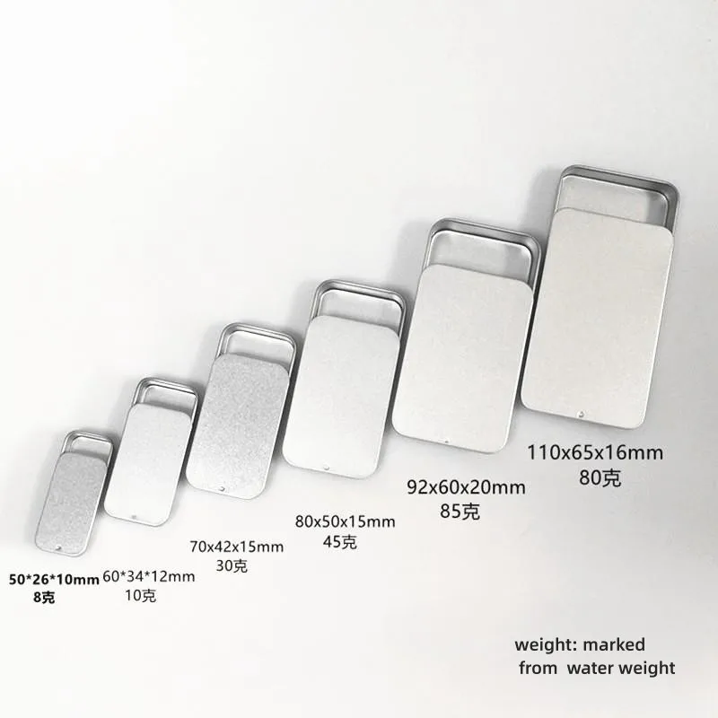 custom Smoking accessory herbal Stash Can Boxes and Containers cigar smoke Wholesale Sliding Child Resistant metal Tin Storage b