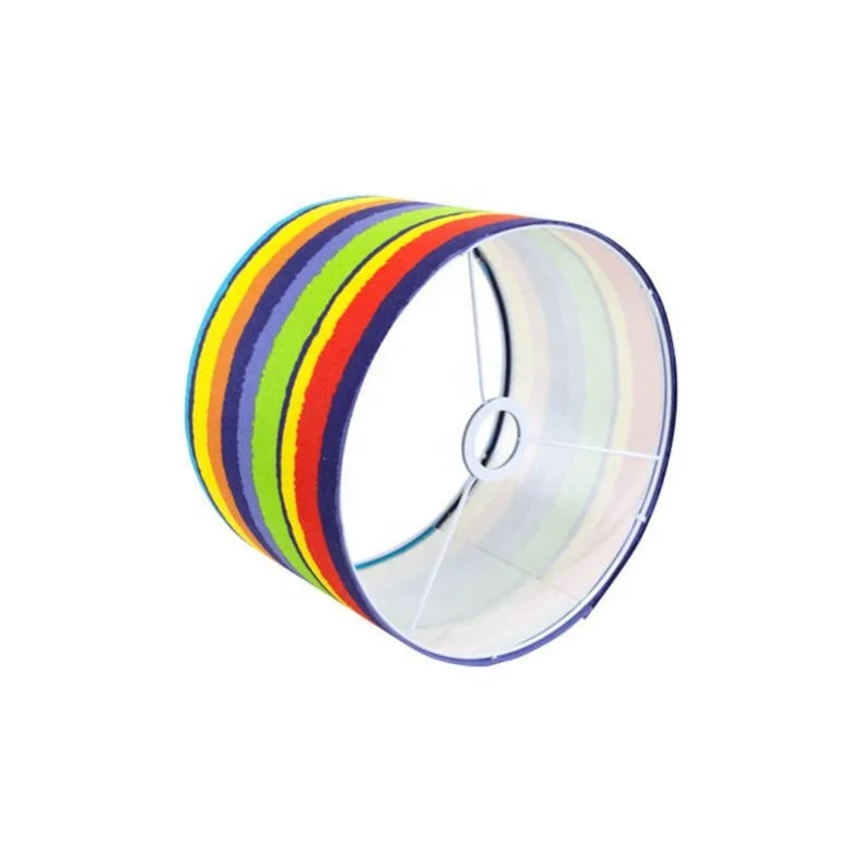Fashion Iridescent Colorful Round Home Decorative Lamp Shade Linen Printing Lamp Shade