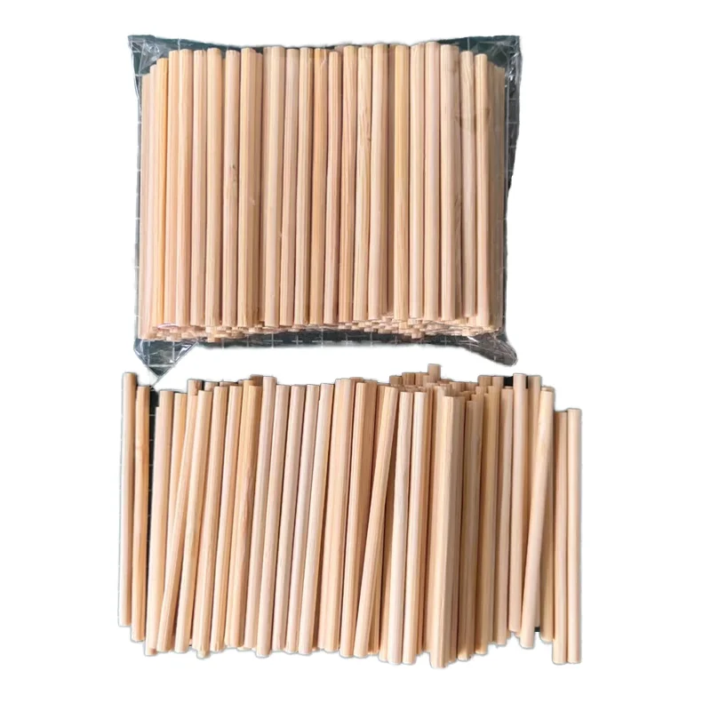 Wholesales Unfinished 5cm*2.5mm Wooden Bamboo Sticks Custom Size Round Stick For Kids Handmade Diy Sticks