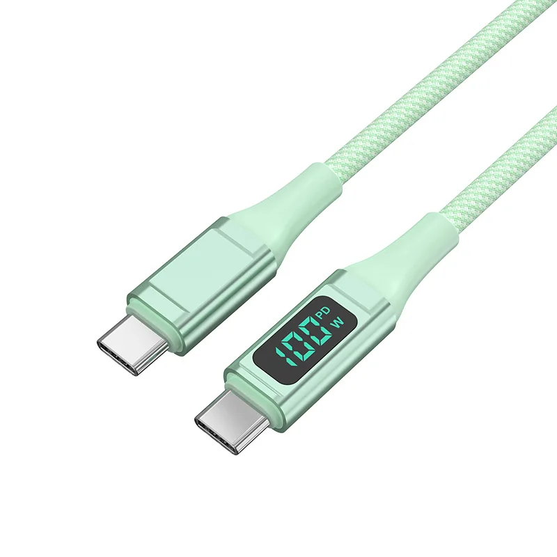 XCOSO source factory cables usb a usb tipo c usb-c cable with screen 100w phone cable
