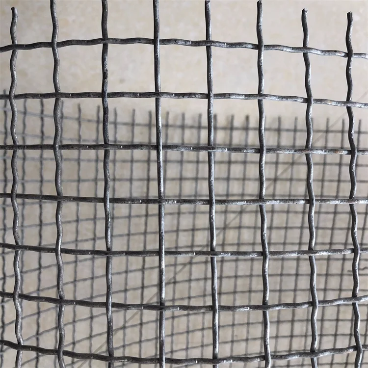 lock 2 mesh net square woven crimped wire mesh  steel wire crimped mesh