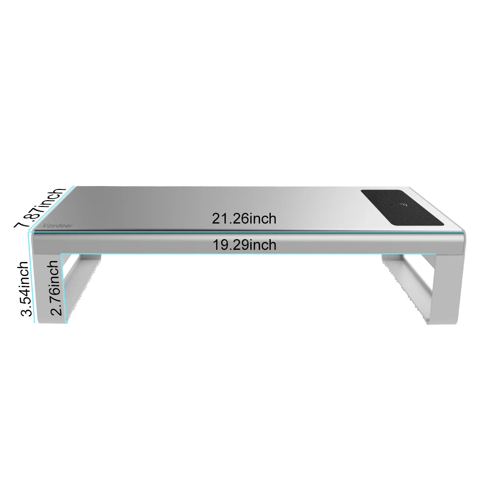 Vaydeer Metal computer laptop Monitor stand riser with USB port