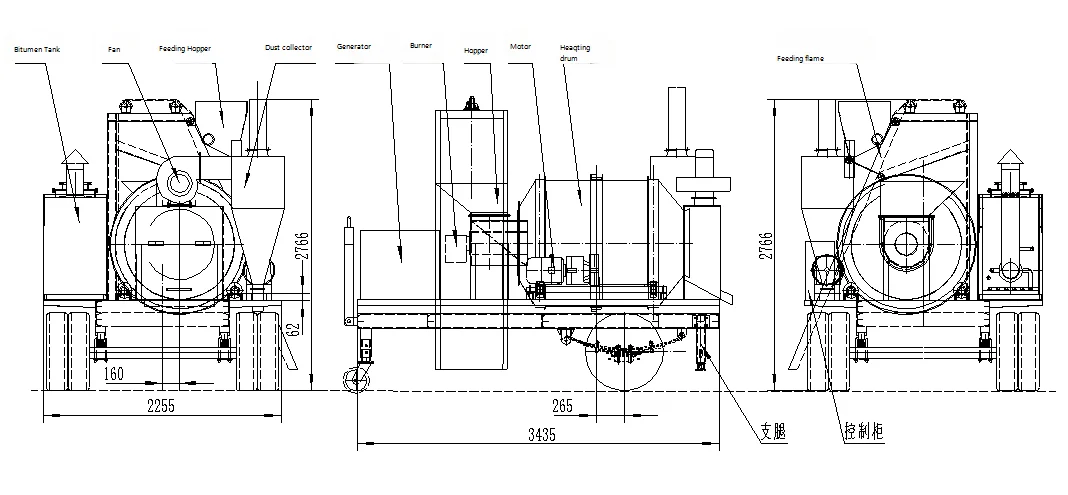 Professional 2022 New Portable asphalt mixer Hot recycling production of asphalt Pavement repair vehicle