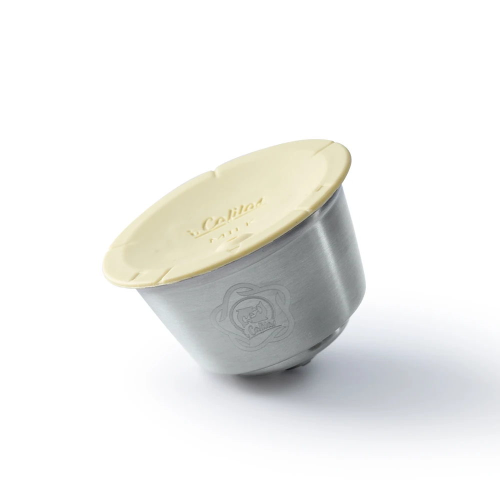 Reusable Coffee Capsule For Dolce Gusto Maker Stainless Steel Refillable Coffee & Milk Foam Filter Pods with Silicone Lid